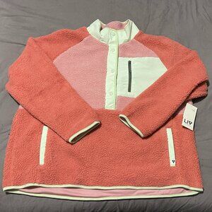 New with Tags LIV Outdoor Tara Quarter Snap Pullover Crabapple Multi XL